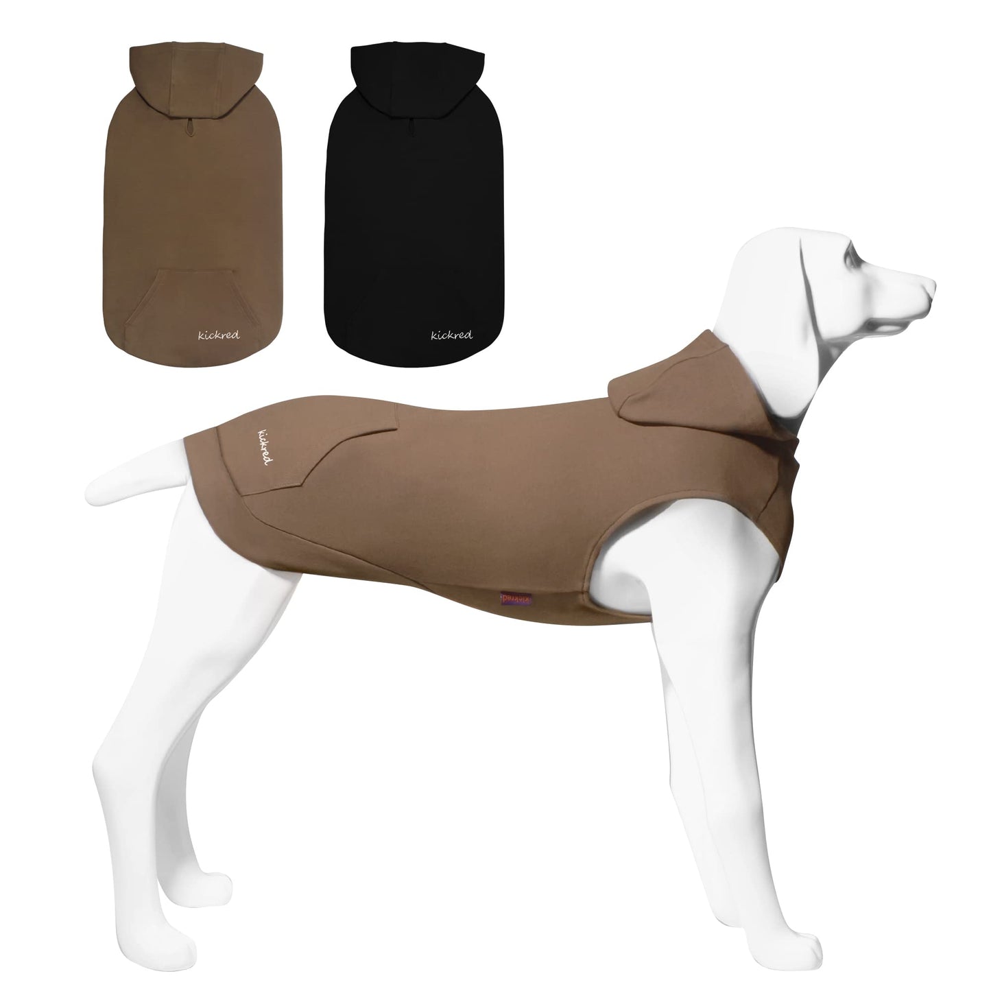 2 Pieces Basic Cotton Dog Hoodie Sweater, Soft Pet Clothes Dog Sweatshirts