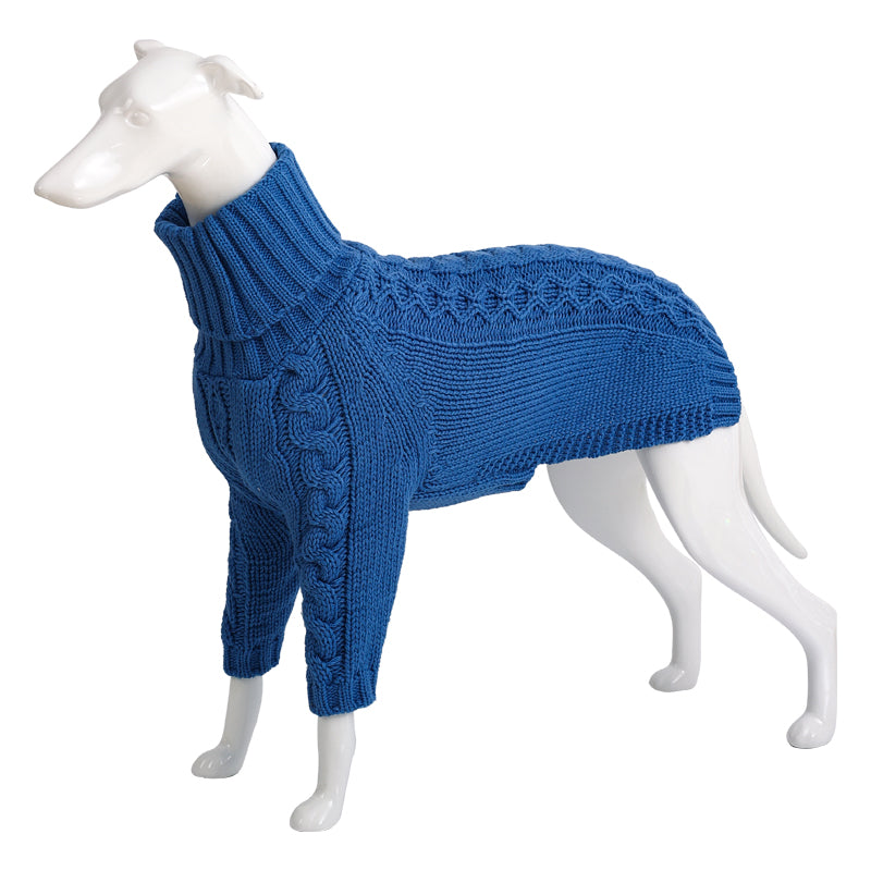 Solid High Collar Dog Sweater