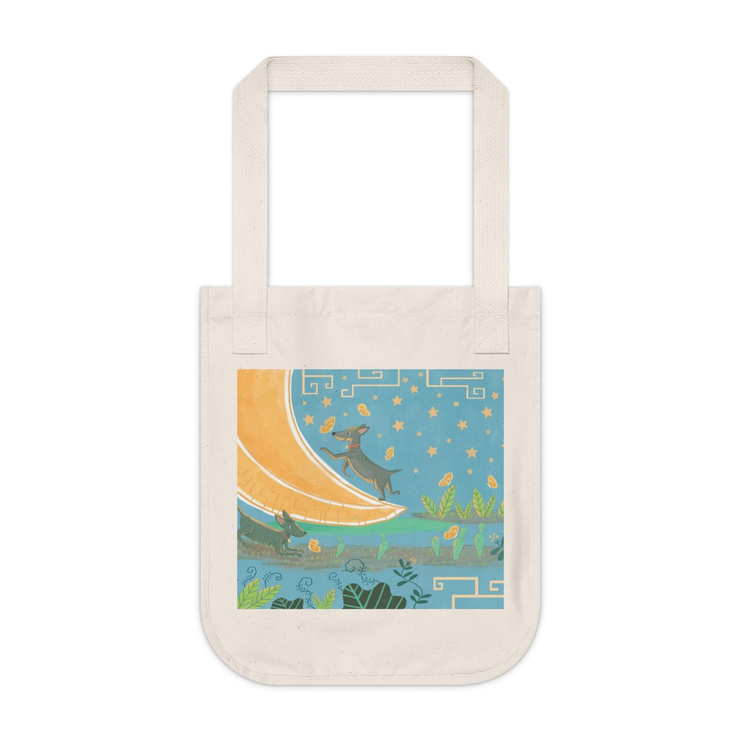 Organic Tote Bag Xoloitzcuintli Tales