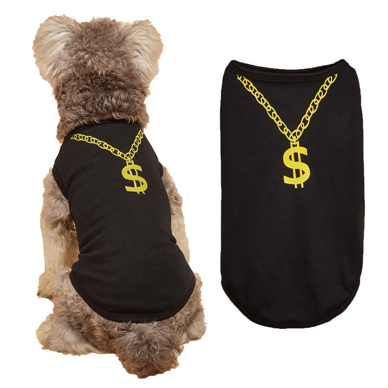 Thin Summer Dog Vest Necklace Pet Clothes