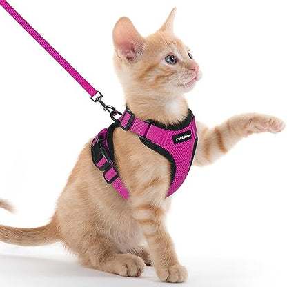 rabbitgoo Cat Harness and Leash for Walking, Escape Proof Soft Adjustable Vest