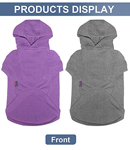 2 Pieces Basic Cotton Dog Hoodie Sweater, Soft Pet Clothes Dog Sweatshirts