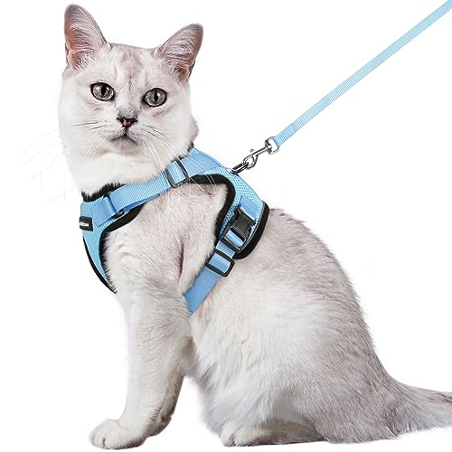 rabbitgoo Cat Harness and Leash for Walking, Escape Proof Soft Adjustable Vest