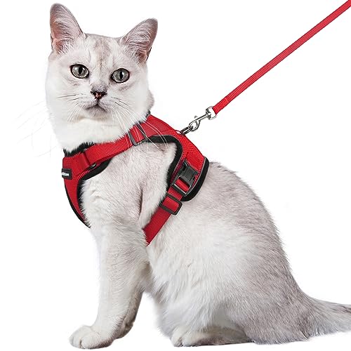 rabbitgoo Cat Harness and Leash for Walking, Escape Proof Soft Adjustable Vest