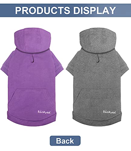 2 Pieces Basic Cotton Dog Hoodie Sweater, Soft Pet Clothes Dog Sweatshirts