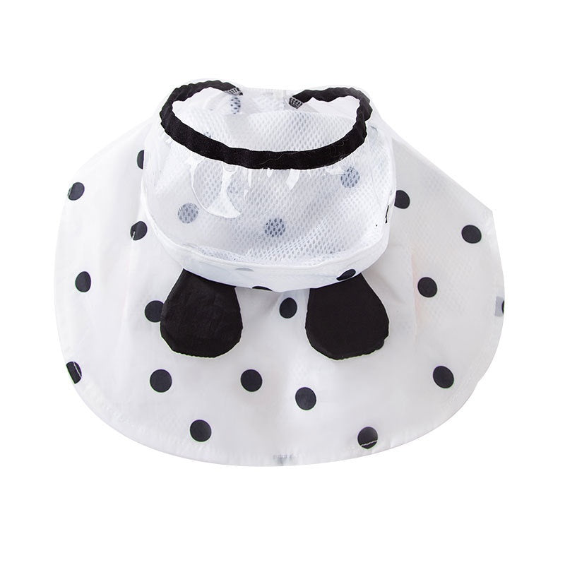 Polka Dot Bear Dog Poncho Rainproof Jacket