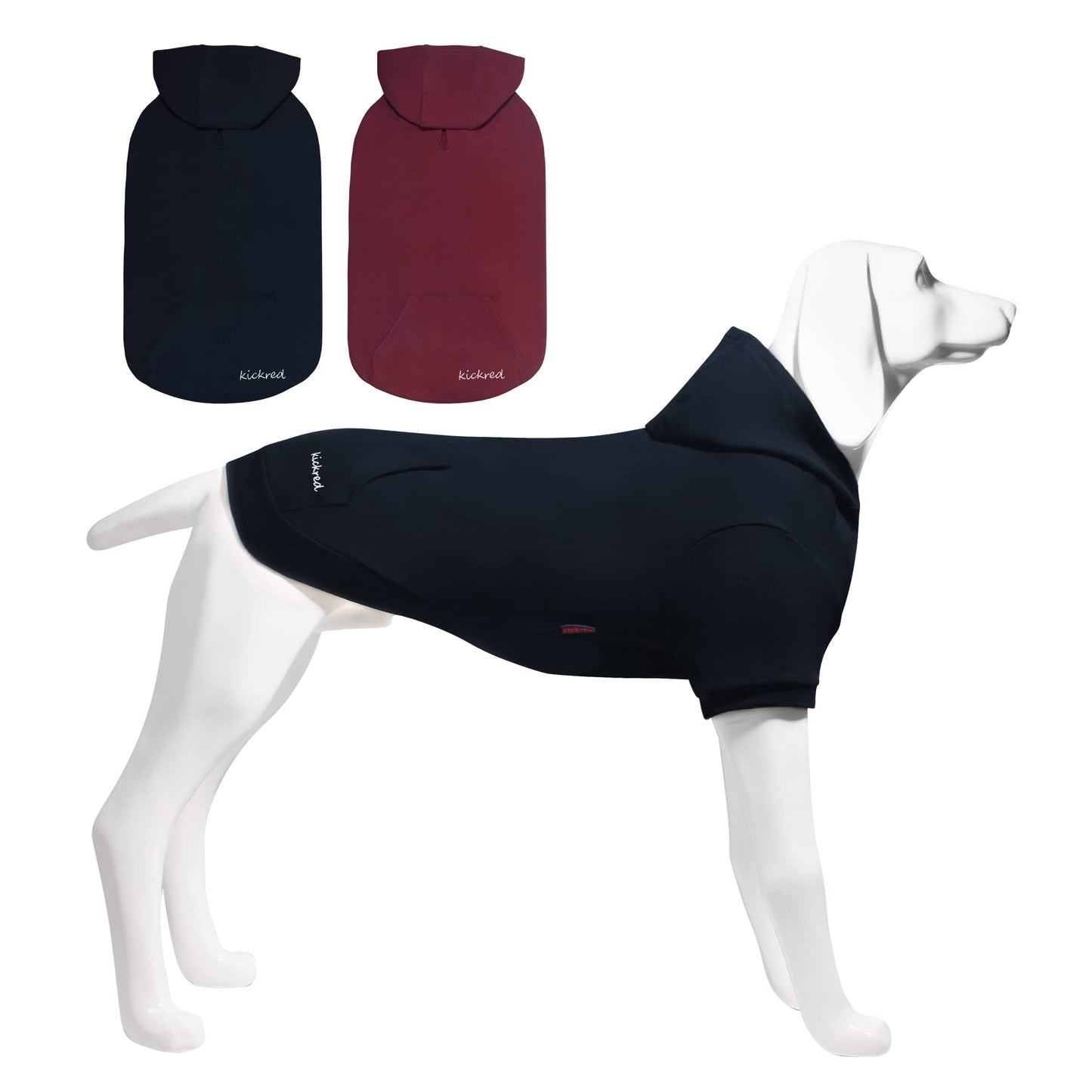 2 Pieces Basic Cotton Dog Hoodie Sweater, Soft Pet Clothes Dog Sweatshirts