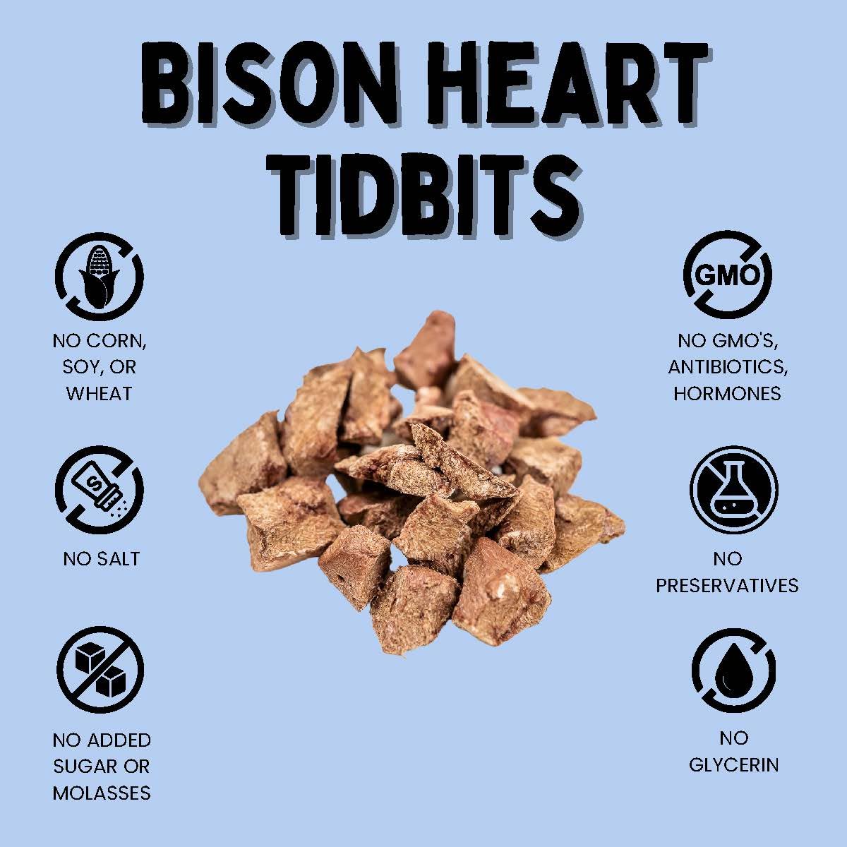 Winnie Lou Freeze Dried Bison Liver Tidbits - Single Ingredient, Human-Grade