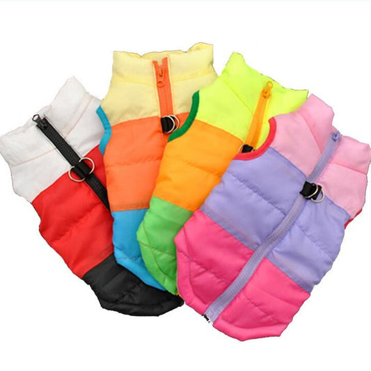 Warm Colorful Harness Dog Vest