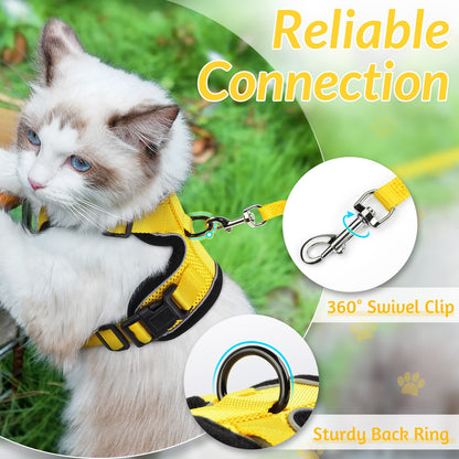 rabbitgoo Cat Harness and Leash for Walking, Escape Proof Soft Adjustable Vest