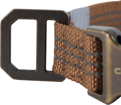 Carhartt Fully Adjustable Nylon Webbing Collars for Dogs, Reflective Stitching for Visibility, Carhartt Brown