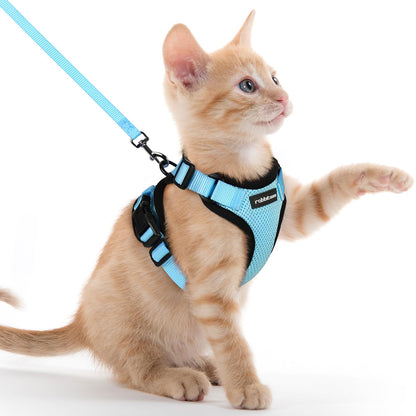 rabbitgoo Cat Harness and Leash for Walking, Escape Proof Soft Adjustable Vest