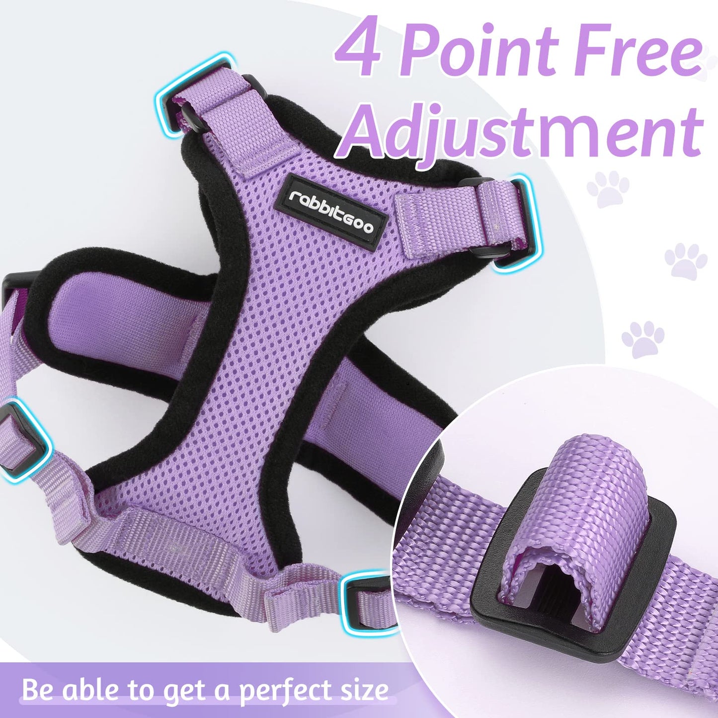 rabbitgoo Cat Harness and Leash for Walking, Escape Proof Soft Adjustable Vest