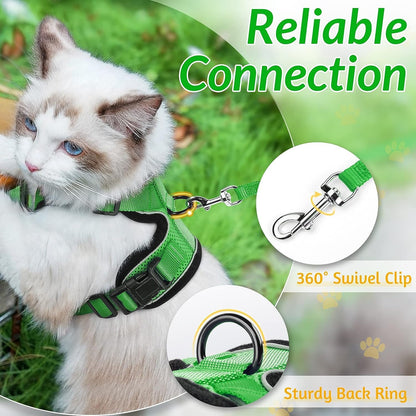 rabbitgoo Cat Harness and Leash for Walking, Escape Proof Soft Adjustable Vest