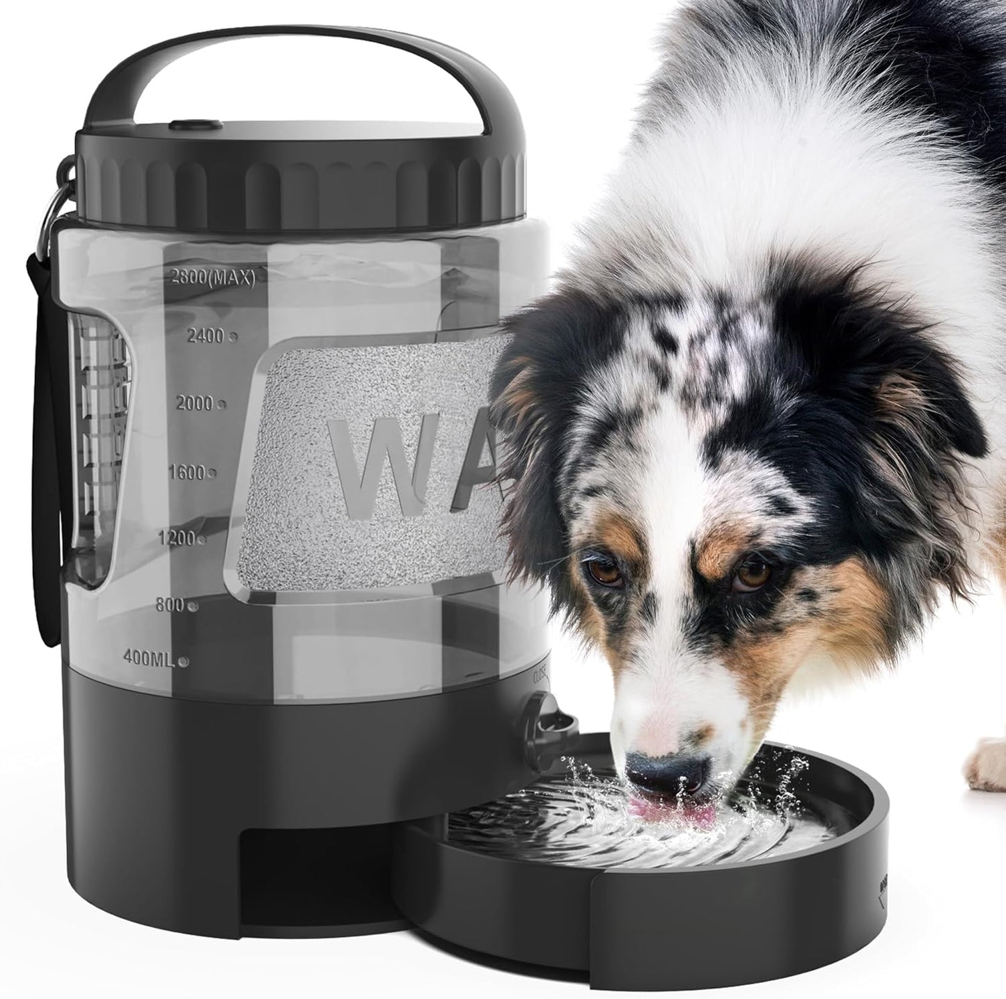 Dog Water Bowl Dispenser,Travel Dog Bowls for Camping Dog Park Hunting, 77OZ Dog Water Dispenser BPA Free