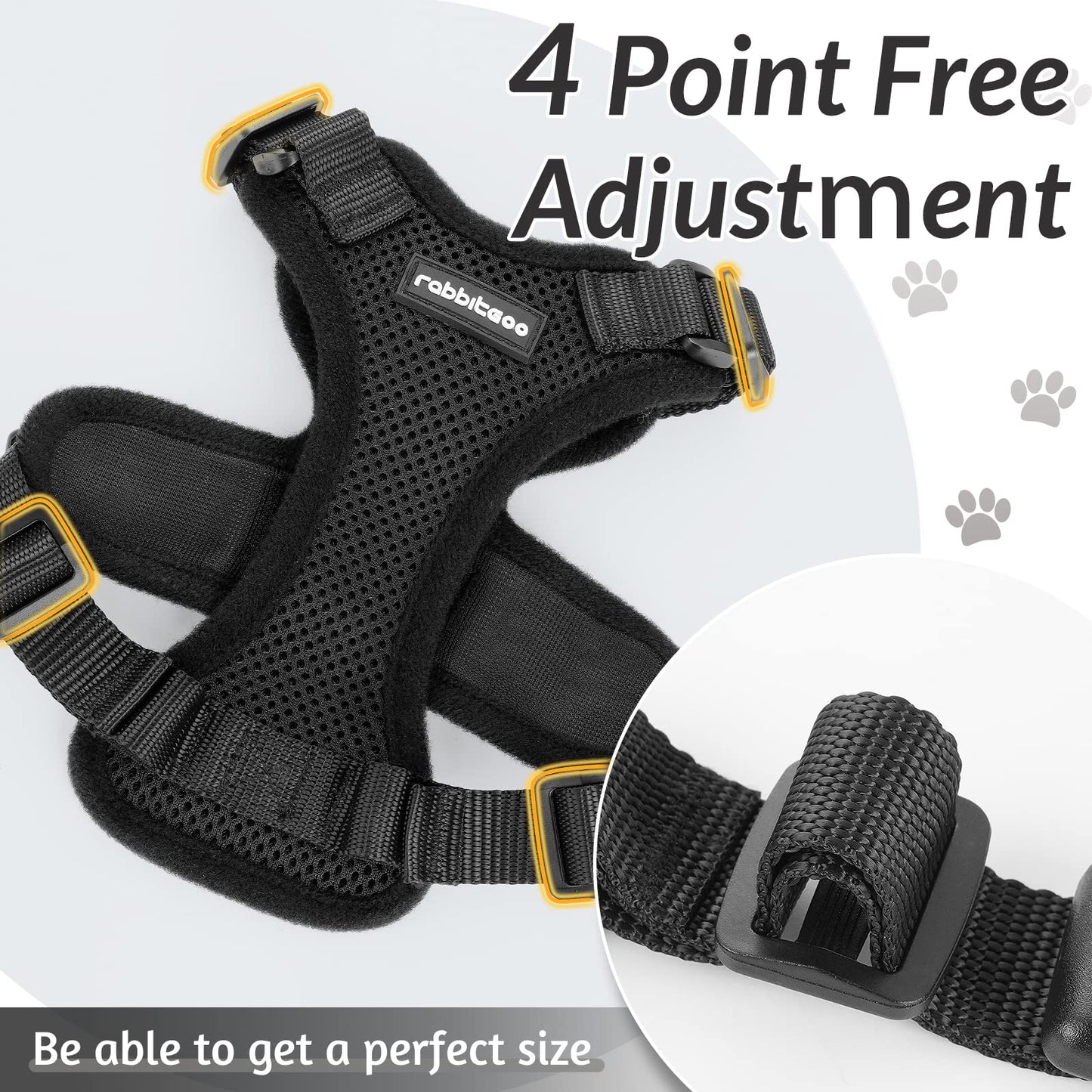 rabbitgoo Cat Harness and Leash for Walking, Escape Proof Soft Adjustable Vest