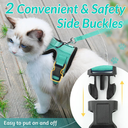 rabbitgoo Cat Harness and Leash for Walking, Escape Proof Soft Adjustable Vest