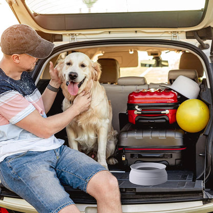 SLSON Spill Proof Dog Water Bowl for Cars,Collapsible No Splash Dog Travel Bowls