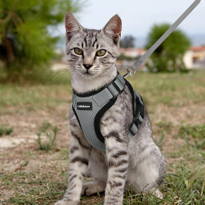 rabbitgoo Cat Harness and Leash for Walking, Escape Proof Soft Adjustable Vest