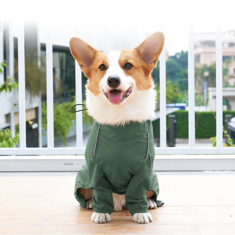 Traction Hole Reflective Dog Coat