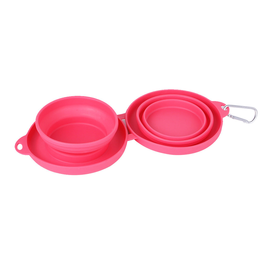 Foldable Double Dog Feeding Bowl