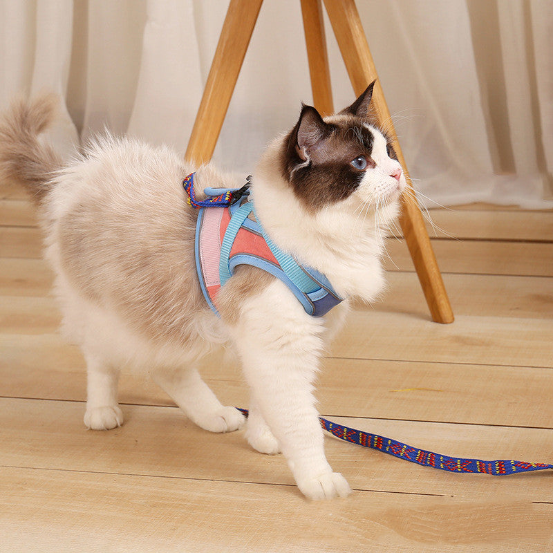 Reflective Cat Leash Harness Set