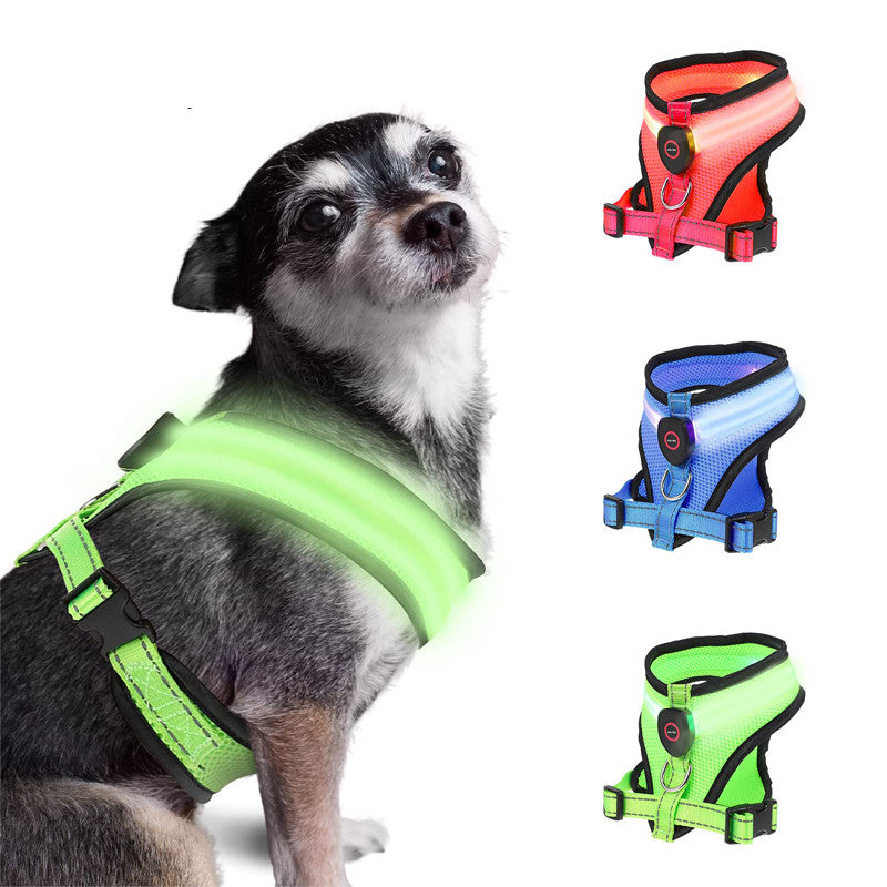 Rechargeable Mesh LED Dog Harness