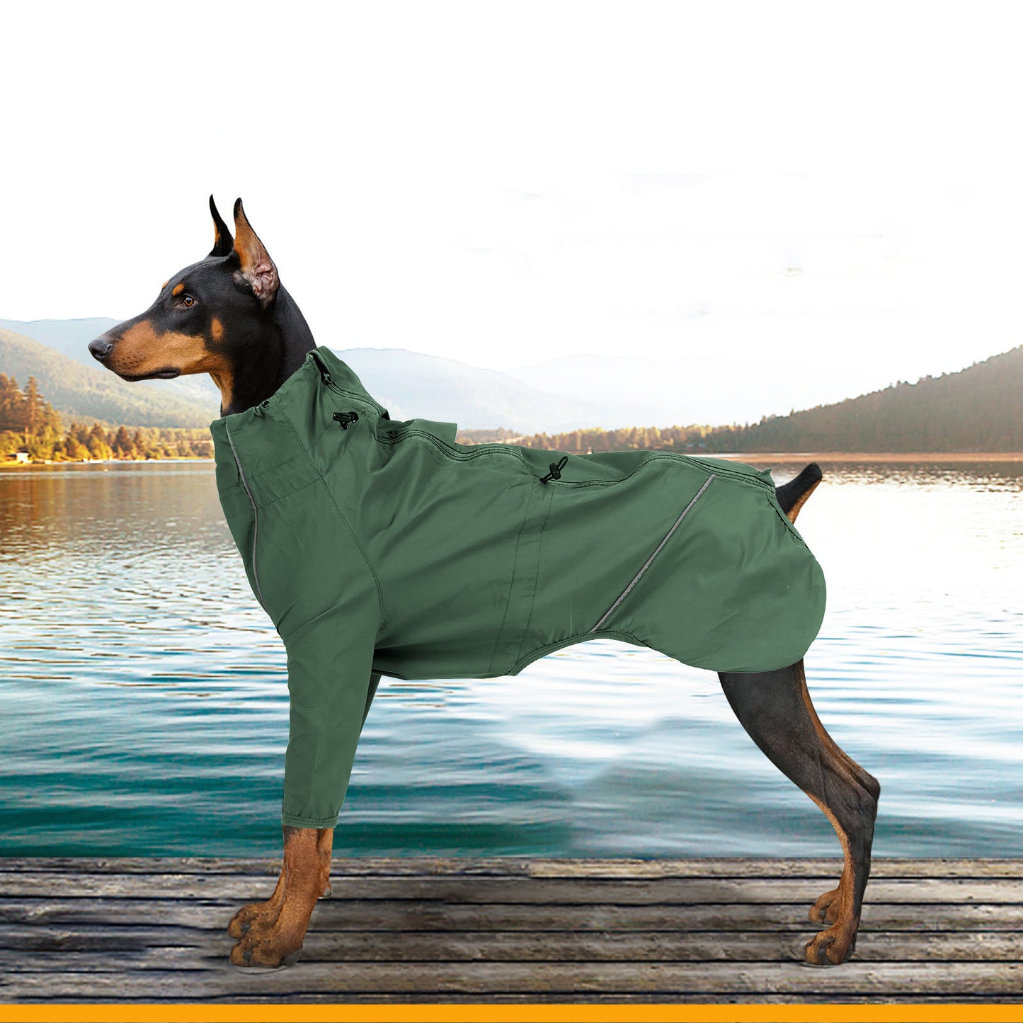 Traction Hole Reflective Dog Coat