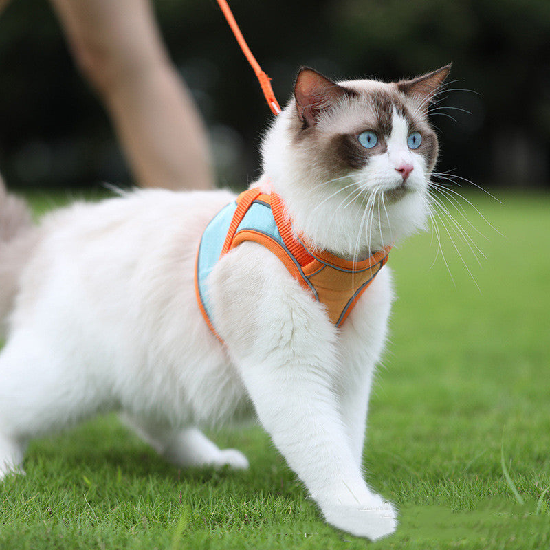 Reflective Cat Leash Harness Set