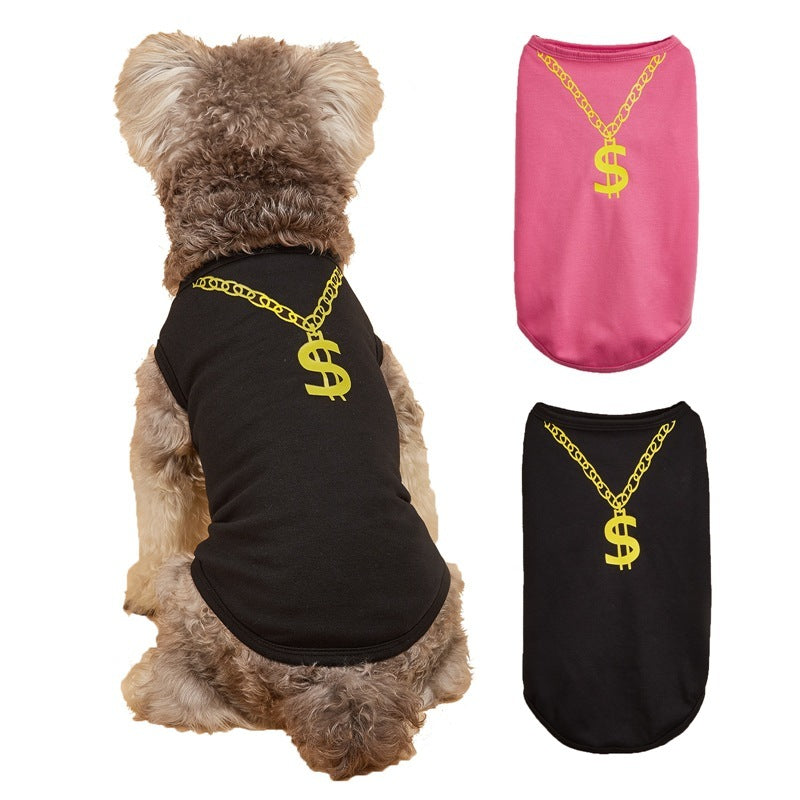 Thin Summer Dog Vest Necklace Pet Clothes