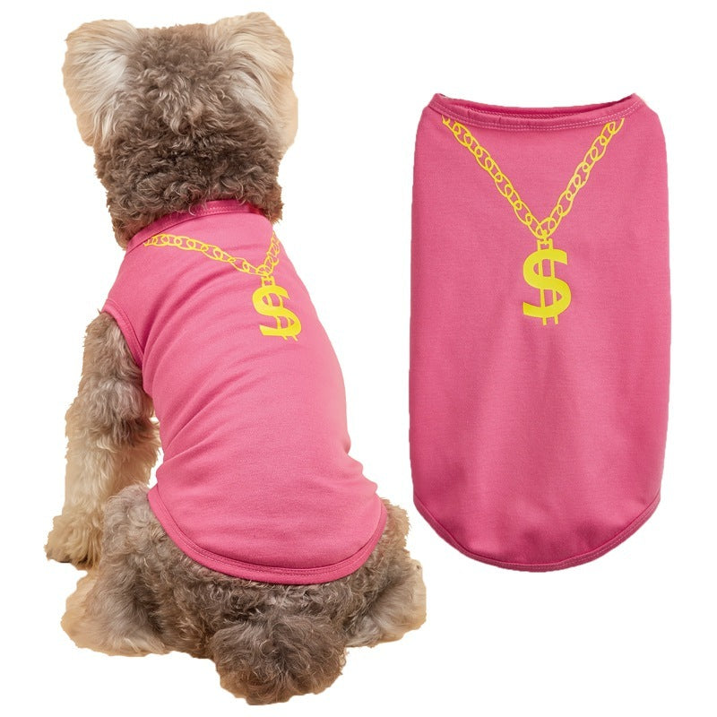 Thin Summer Dog Vest Necklace Pet Clothes