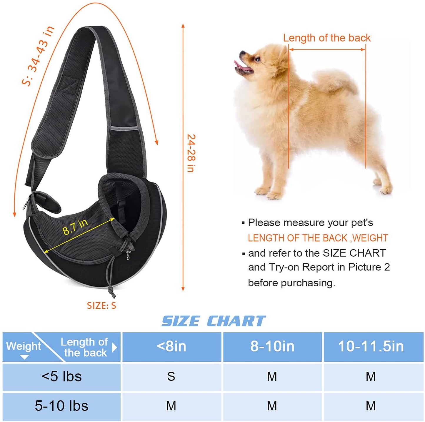 Crossbody Carrier Dog Bag