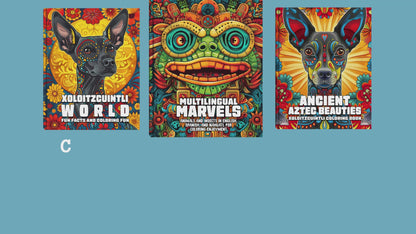 Aztec Heritage Coloring Book Bundle - Trilingual Cultural Experience